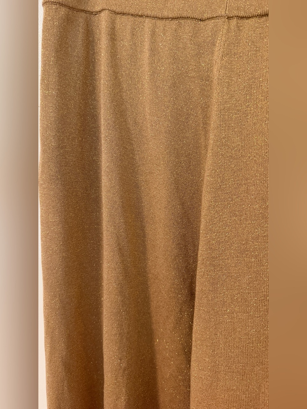 Donna Karan Metallic Camel Wide-Leg Pants - Picture 6 of 7